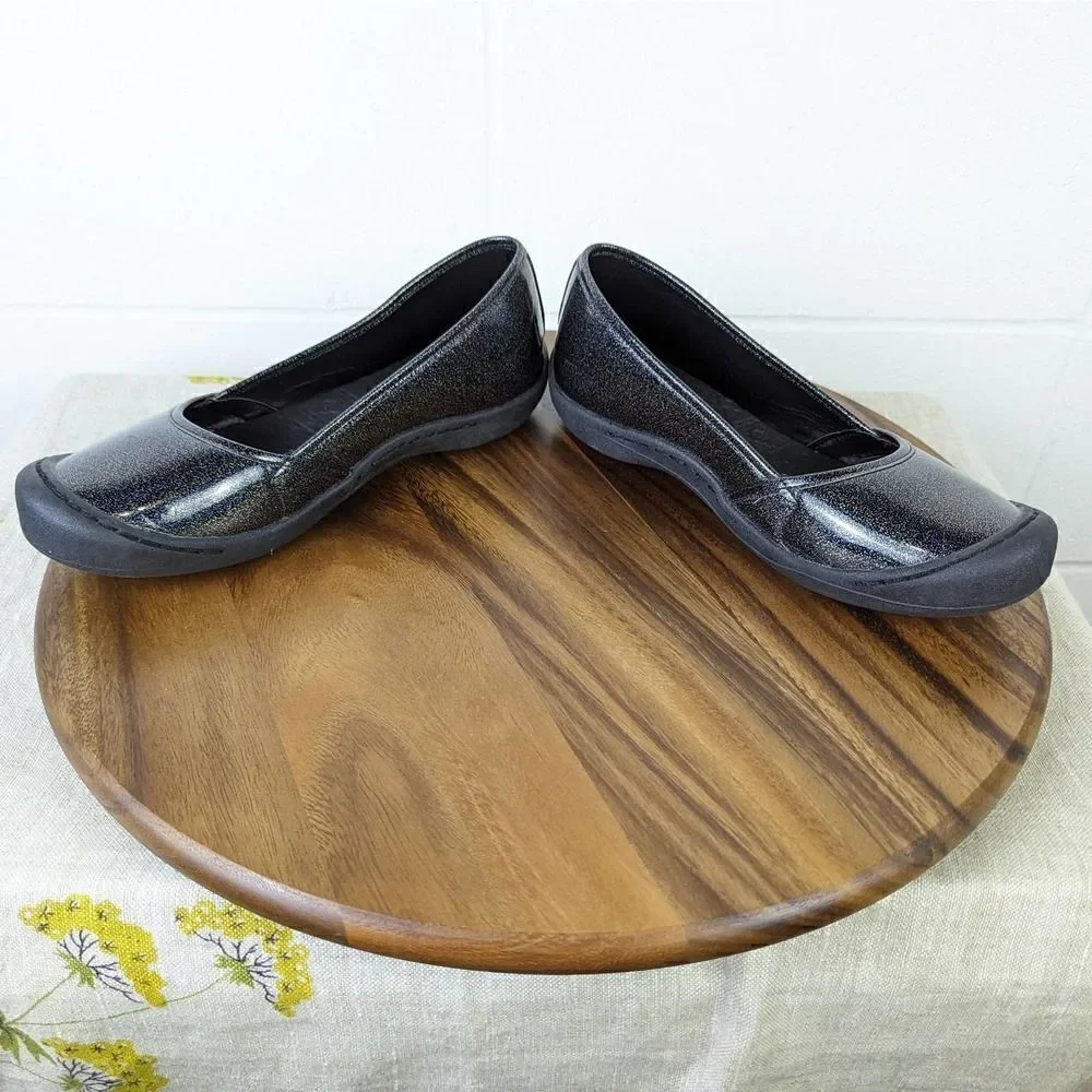 Mukluk Women's Sandy Shoes Black Sparkle Slip On Size 11